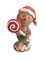 5.5" Gingerbread Man Holding Lollipop – Adorable Christmas Ornament